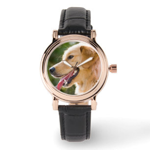 Golden Retricher-profil med Tunga ut Armbandsur