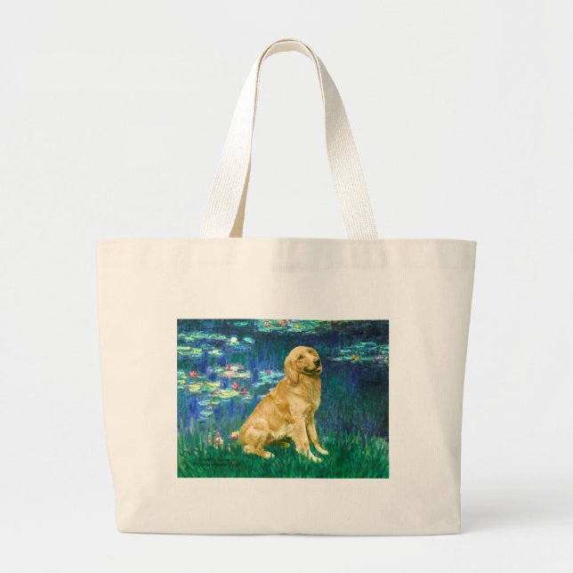 Golden Retriever 1 - Liljor 5 Jumbo Tygkasse (Framsidan)
