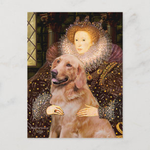 Golden Retriever #1 - Queen Elizabeth I Vykort