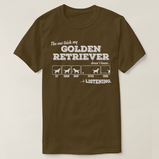 Golden Retriever 1 T Shirt (Design framsida)