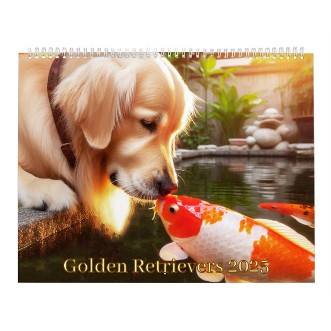 Golden Retriever 2025-kalendern Kalender (Omslag)