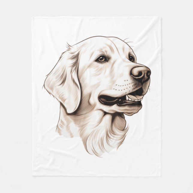 Golden Retriever 2 Fleecefilt (Framsidan)