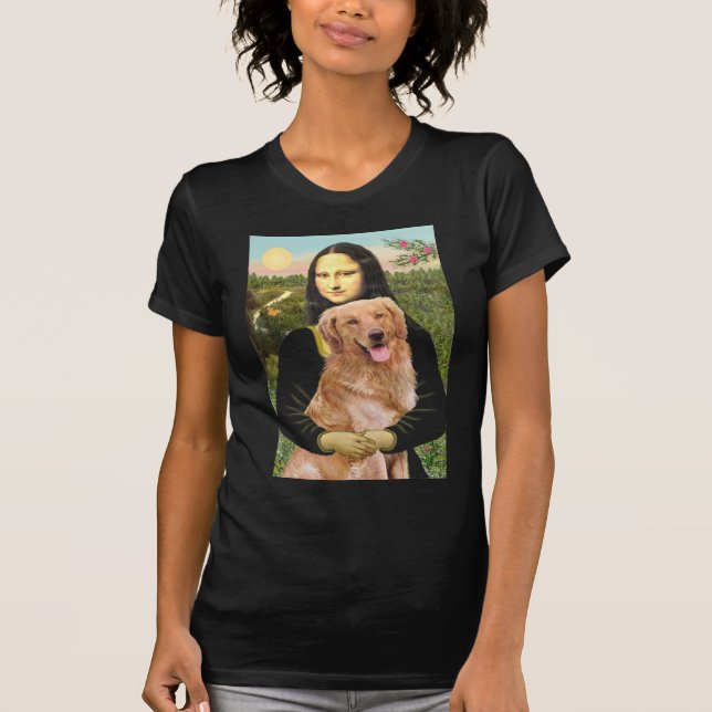 Golden Retriever 2 - Mona Lisa T-shirt (Framsida)