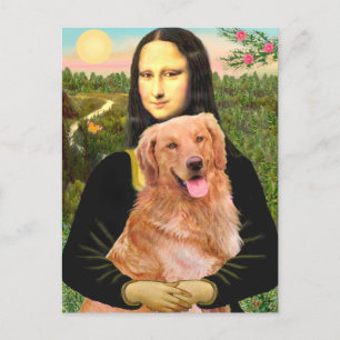 Golden Retriever 2 - Mona Lisa Vykort