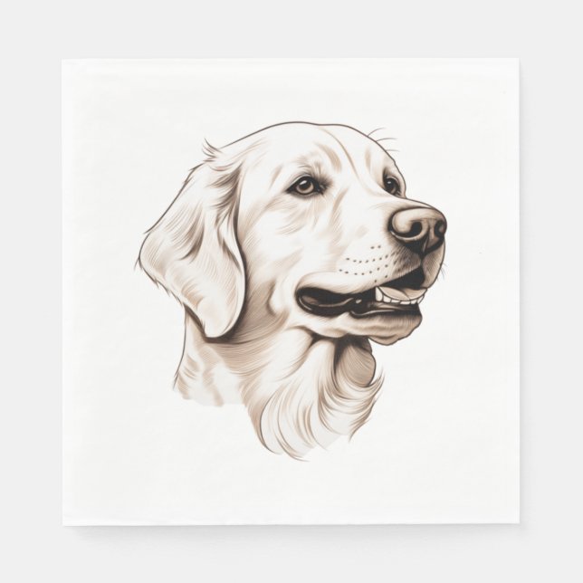 Golden Retriever 2 Pappersservett (Framsidan)