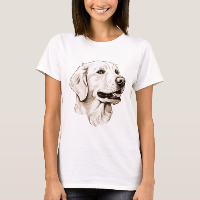 Golden Retriever 2 T Shirt (Framsida)