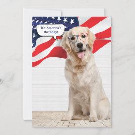 Golden Retriever 4:e juli Inbjudningar