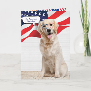 Golden Retriever 4:e juli Kort