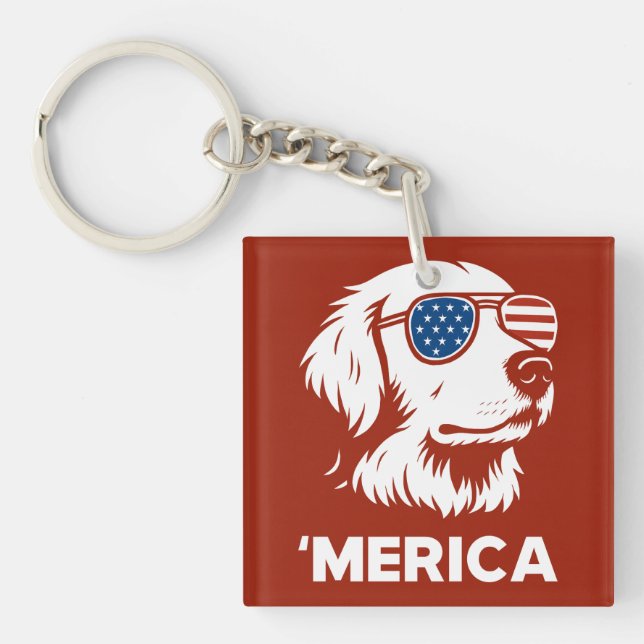 Golden Retriever 4:e juli Merica (Framsidan)