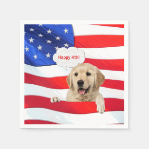 Golden Retriever 4:e juli party Pappersservett