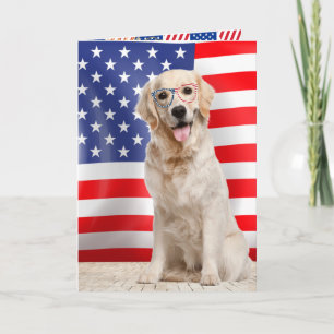 Golden Retriever 4 juli-kort Kort