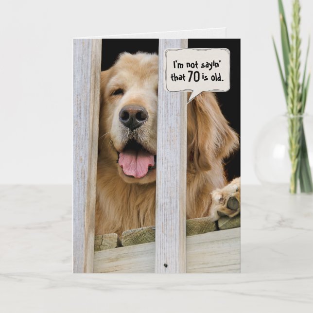 Golden Retriever 70-årsdagen Kort (Framsida)