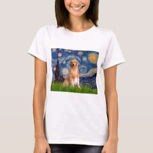 Golden Retriever 8 - Starry Natt ght T Shirt