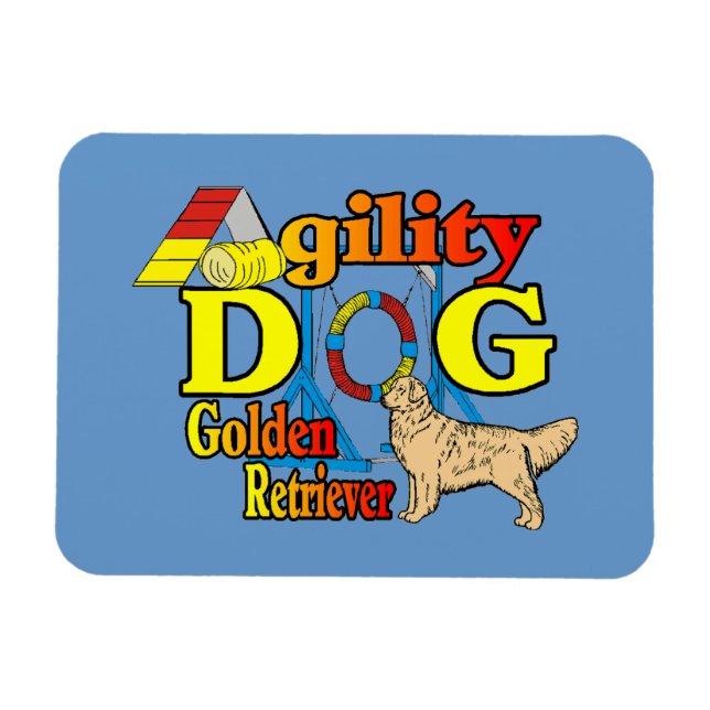 Golden Retriever Agilitet Magnet (Horisontell)
