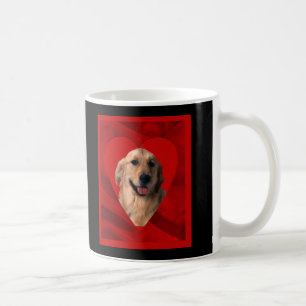 Golden Retriever Alla Hjärtans Dag Kaffemugg