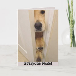 Golden Retriever alla Nose Birthday Card Kort