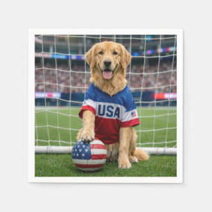 Golden Retriever Amerikansk Fotbollsspelare Pappersservett