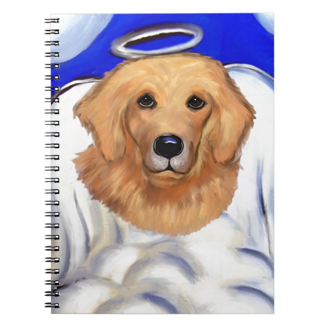 Golden Retriever Ängel Anteckningsbok (Framsidan)
