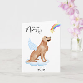 Golden Retriever Angel Hund Pet Loss Sympathy Kort