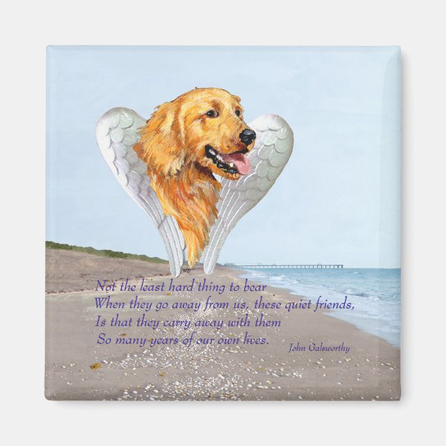 Golden Retriever Angel Magnet (Framsidan)