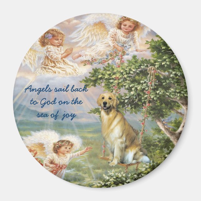 Golden Retriever Angel Magnet (Framsidan)