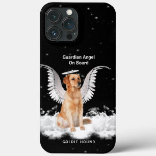 Golden Retriever Angel med Vingar och en Halo