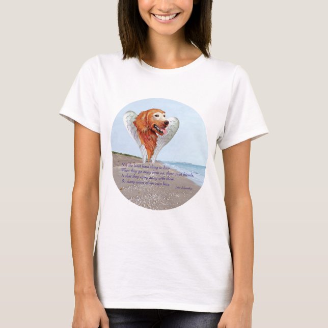 Golden Retriever Ängel Tee Shirt (Framsida)