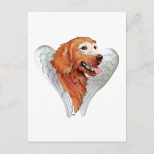 Golden Retriever Ängel Vykort