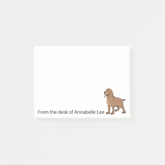 Golden Retriever Anpassa Post-it Block (Framsida)