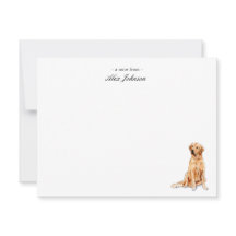 Golden Retriever Anpassningsbar Flat Tackkort