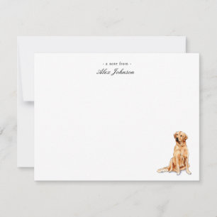 Golden Retriever Anpassningsbar Flat Tackkort Tack Kort
