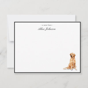 Golden Retriever Anpassningsbar Flat Tackkort Tack Kort