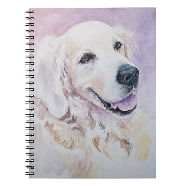 Golden retriever anteckningsbok med spiral (Framsidan)
