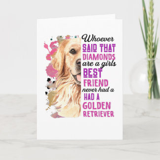 Golden retriever Är En Tjej Bästa Vän Kort