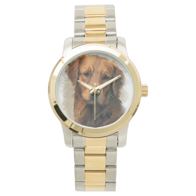 Golden Retriever Art Armbandsur (Framsida)