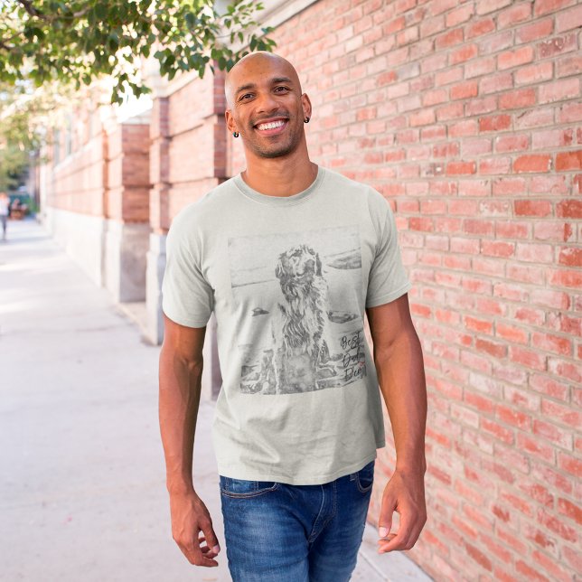 Golden Retriever Art Best Pappa någonsin T Shirt (Skapare uppladdad)