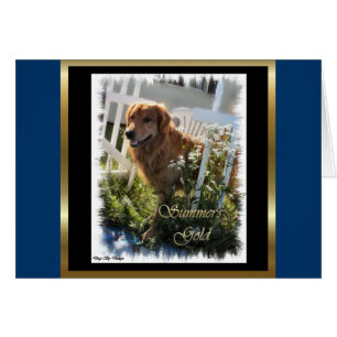 Golden Retriever Art-presentationer Hälsningskort