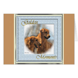 Golden Retriever Art-presentationer Hälsningskort