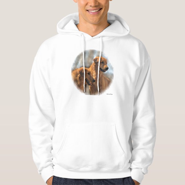 Golden Retriever Art-presentationer Hoodie (Framsida)
