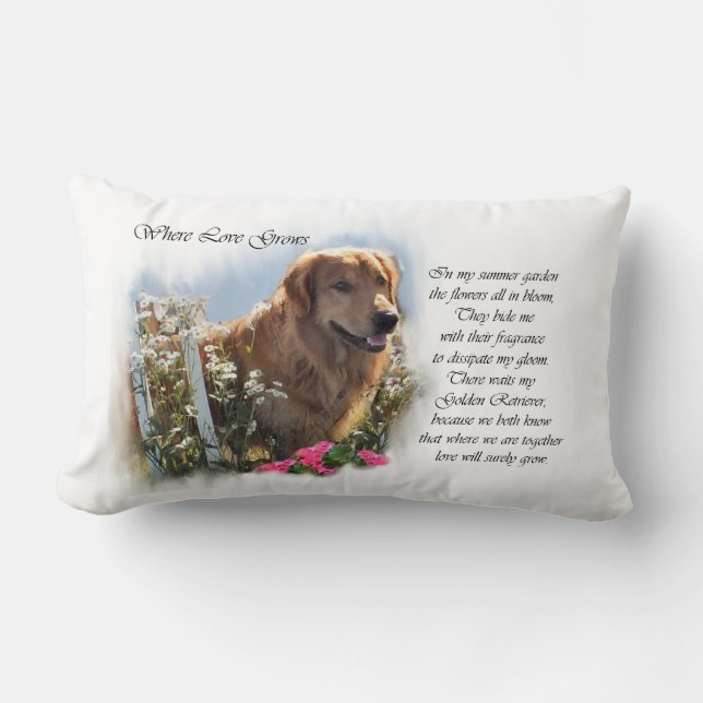 Golden Retriever Art-presentationer Lumbarkudde (Framsida)