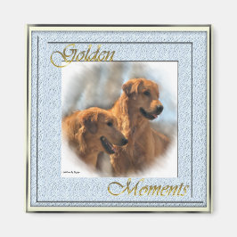 Golden Retriever Art-presentationer Magnet