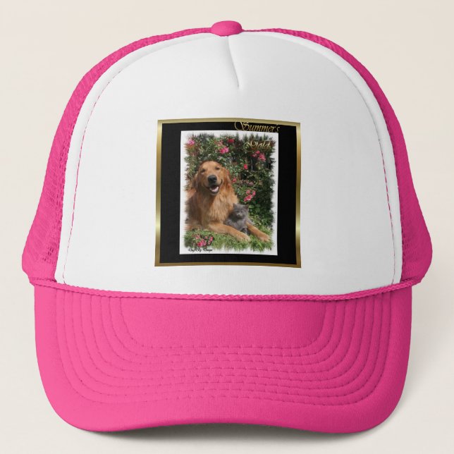 Golden Retriever Art-presentationer Truckerkeps (Framsida)
