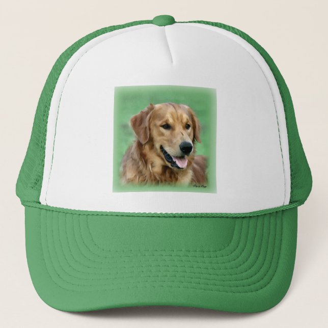 Golden Retriever Art-presentationer Truckerkeps (Framsida)