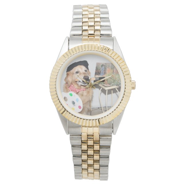 Golden Retriever Artist Armbandsur (Framsida)