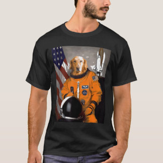 Golden Retriever Astronaut Proud Patriotic T Shirt
