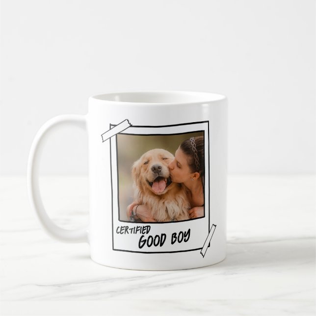 Golden Retriever Auktoriserad Bra Boy Hund Photo Kaffemugg (Vänster)