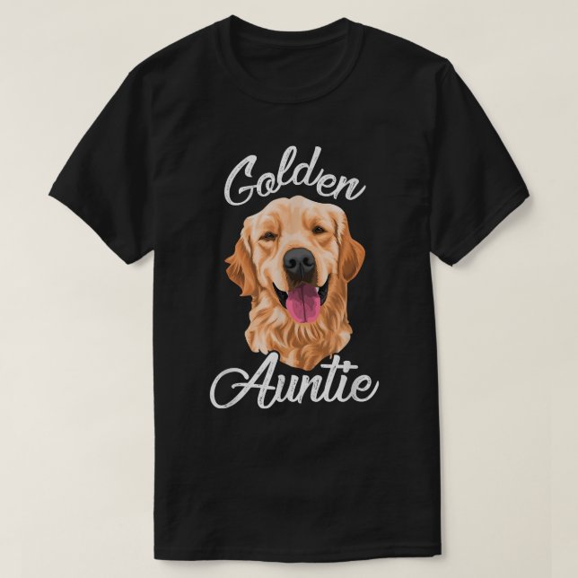 Golden Retriever Auntie for Women Mor Hund Pet  T Shirt (Design framsida)