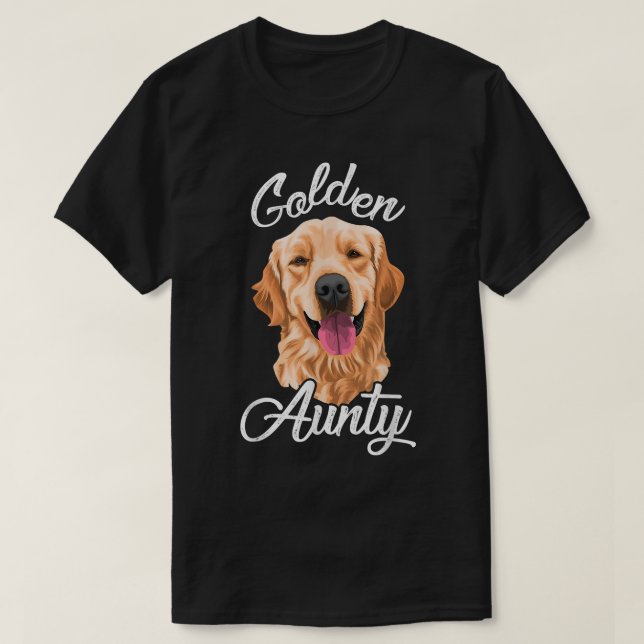 Golden Retriever Aunty for Women Mor Hund Pet  T Shirt (Design framsida)