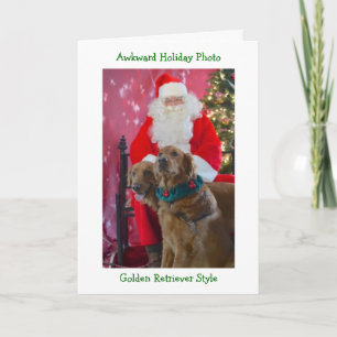 Golden Retriever Awkward-julkort Helgkort