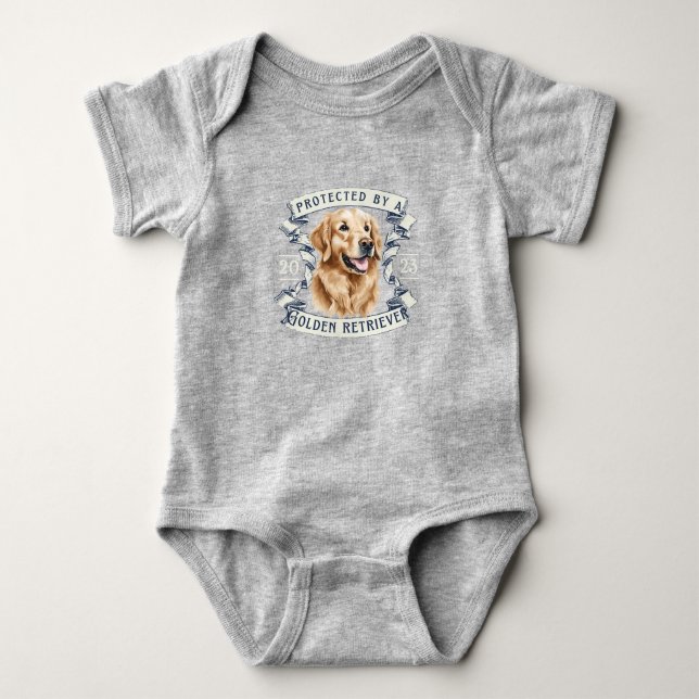 Golden Retriever Baby Kroppsstrumpa T Shirt (Framsida)